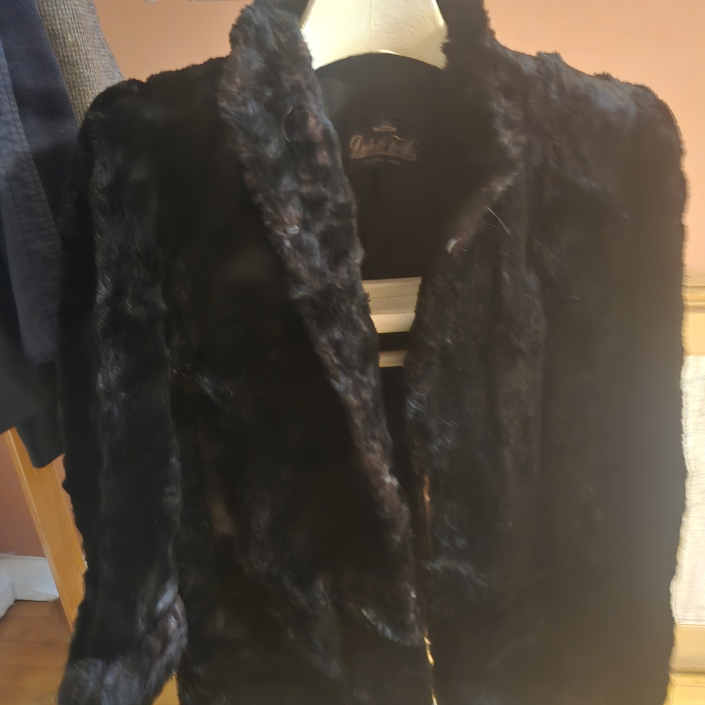 Luxurious Black Faux Fur Jacket